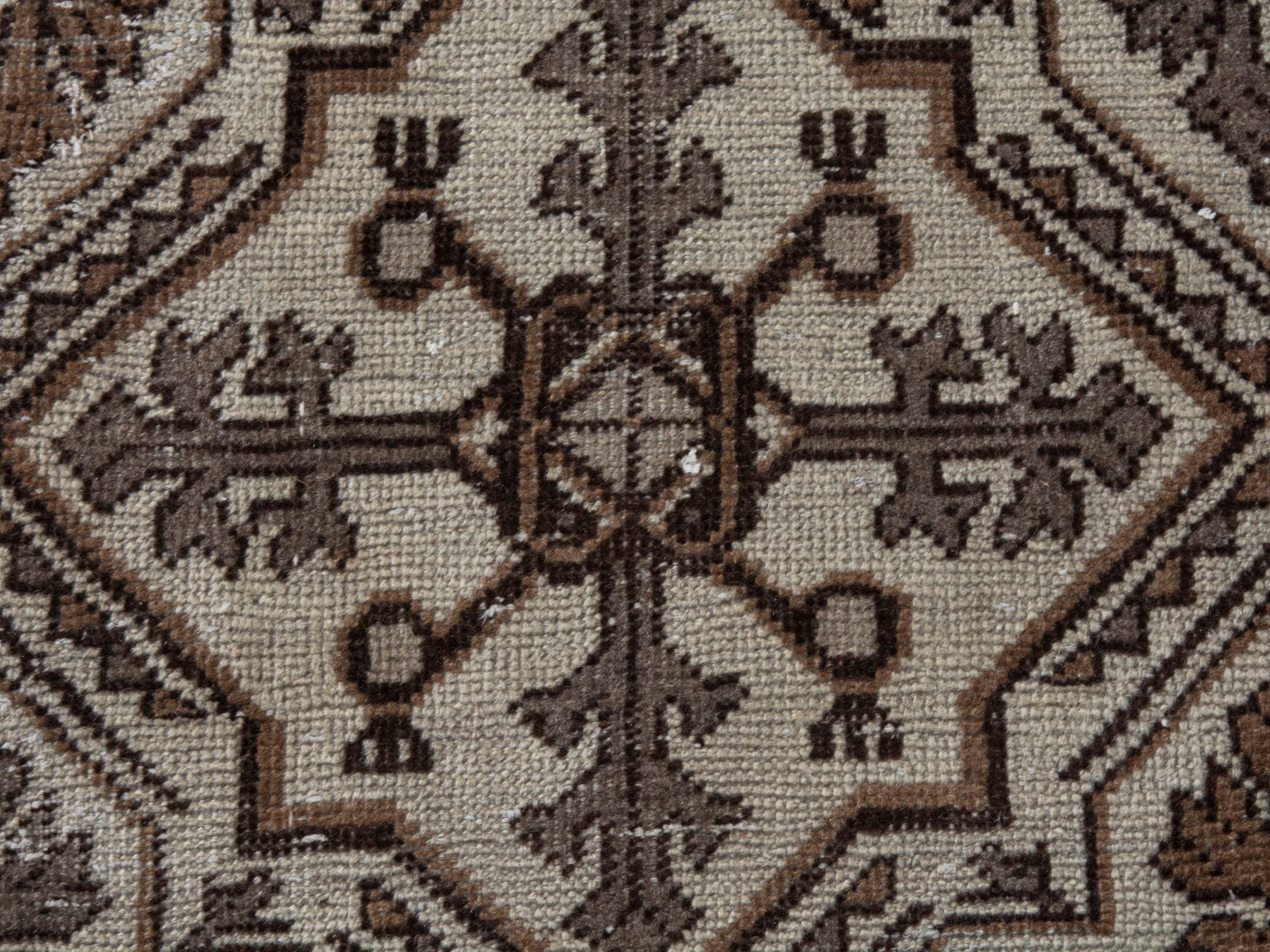 Persian Ferdos oversized rug in cream and dark brown, view 15 of 21