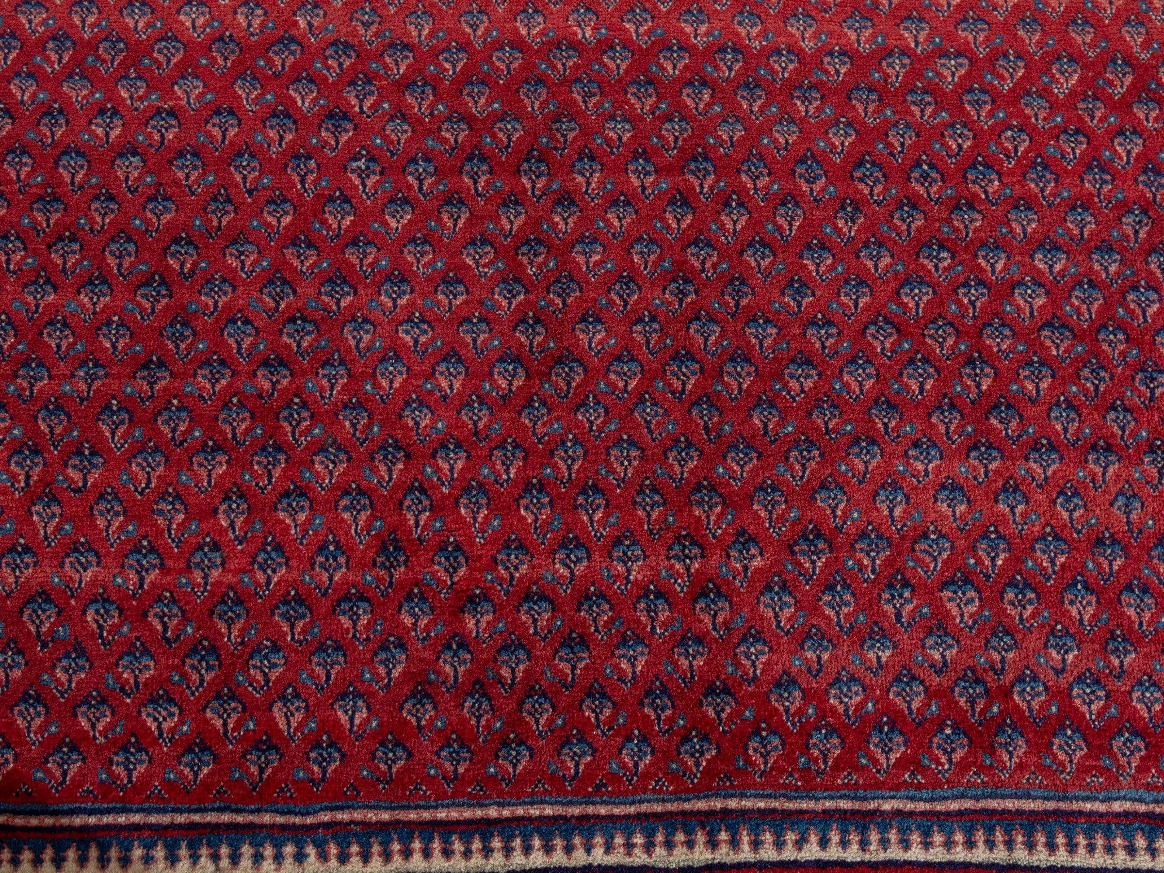Persian Botteh oversized rug in burgundy and navy, view 12 of 23