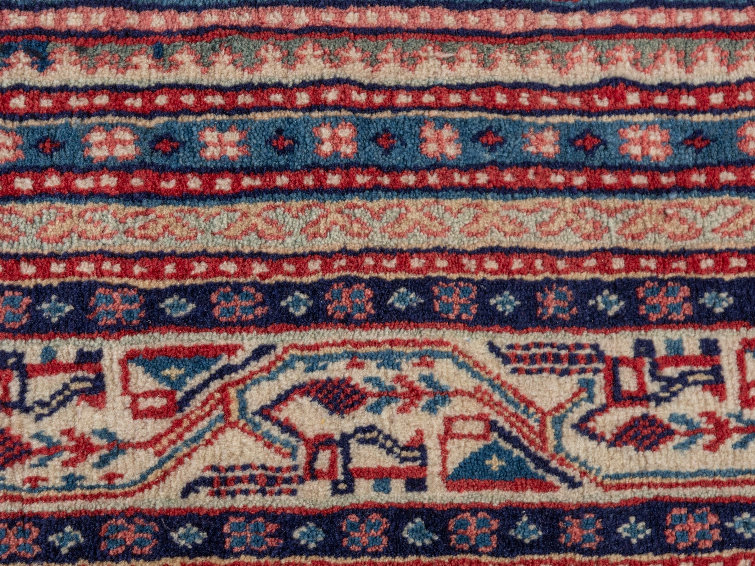 Persian Botteh oversized rug in burgundy and navy, view 14 of 23