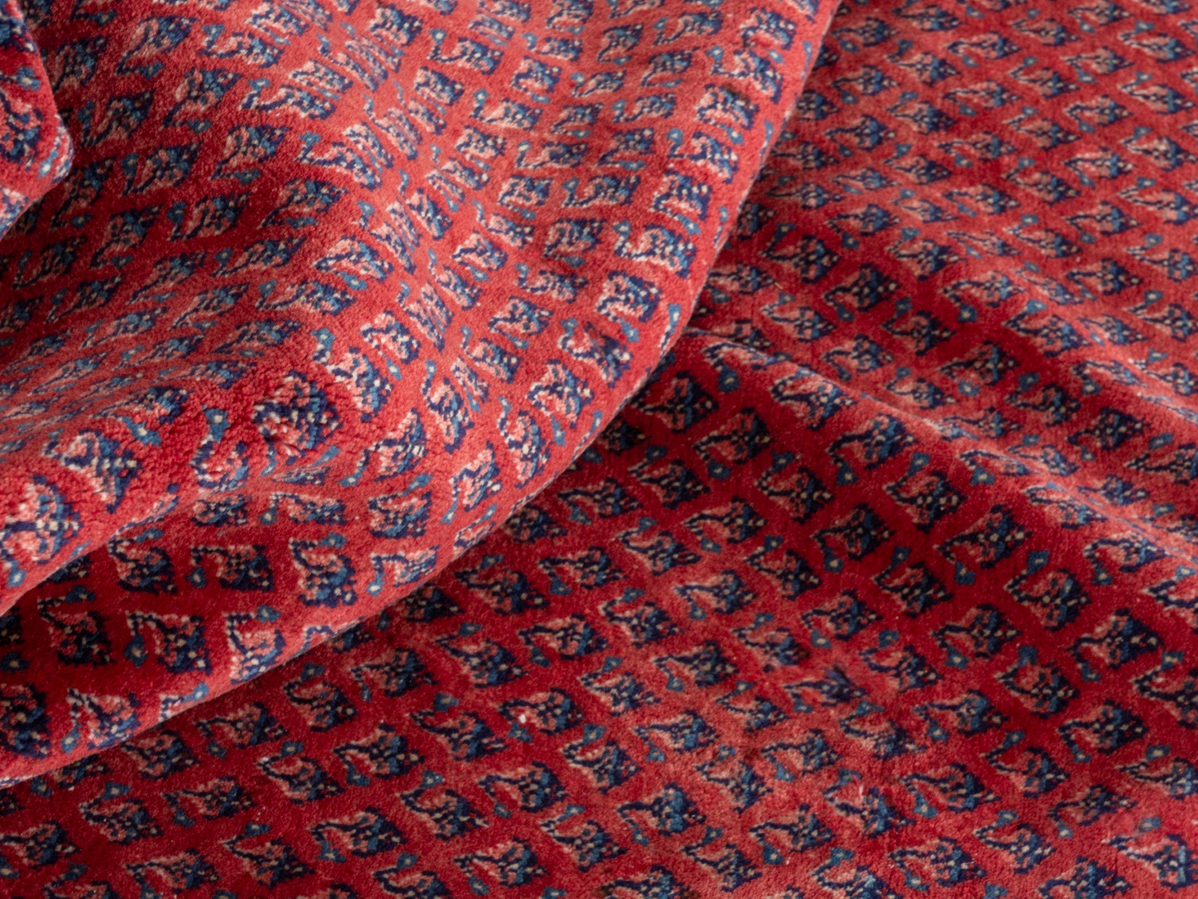 Persian Botteh oversized rug in burgundy and navy, view 17 of 23