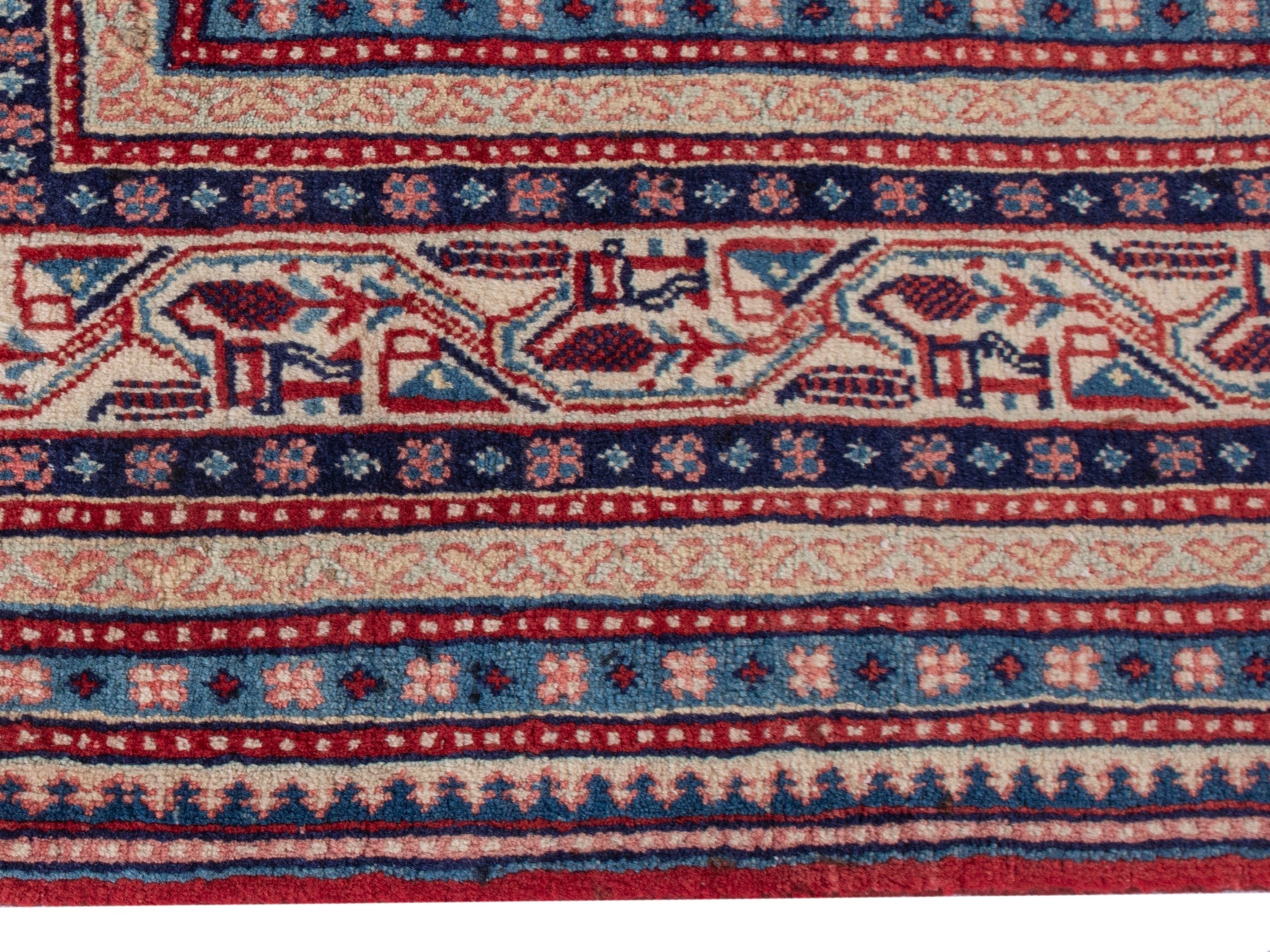 Persian Botteh oversized rug in burgundy and navy, view 10 of 23