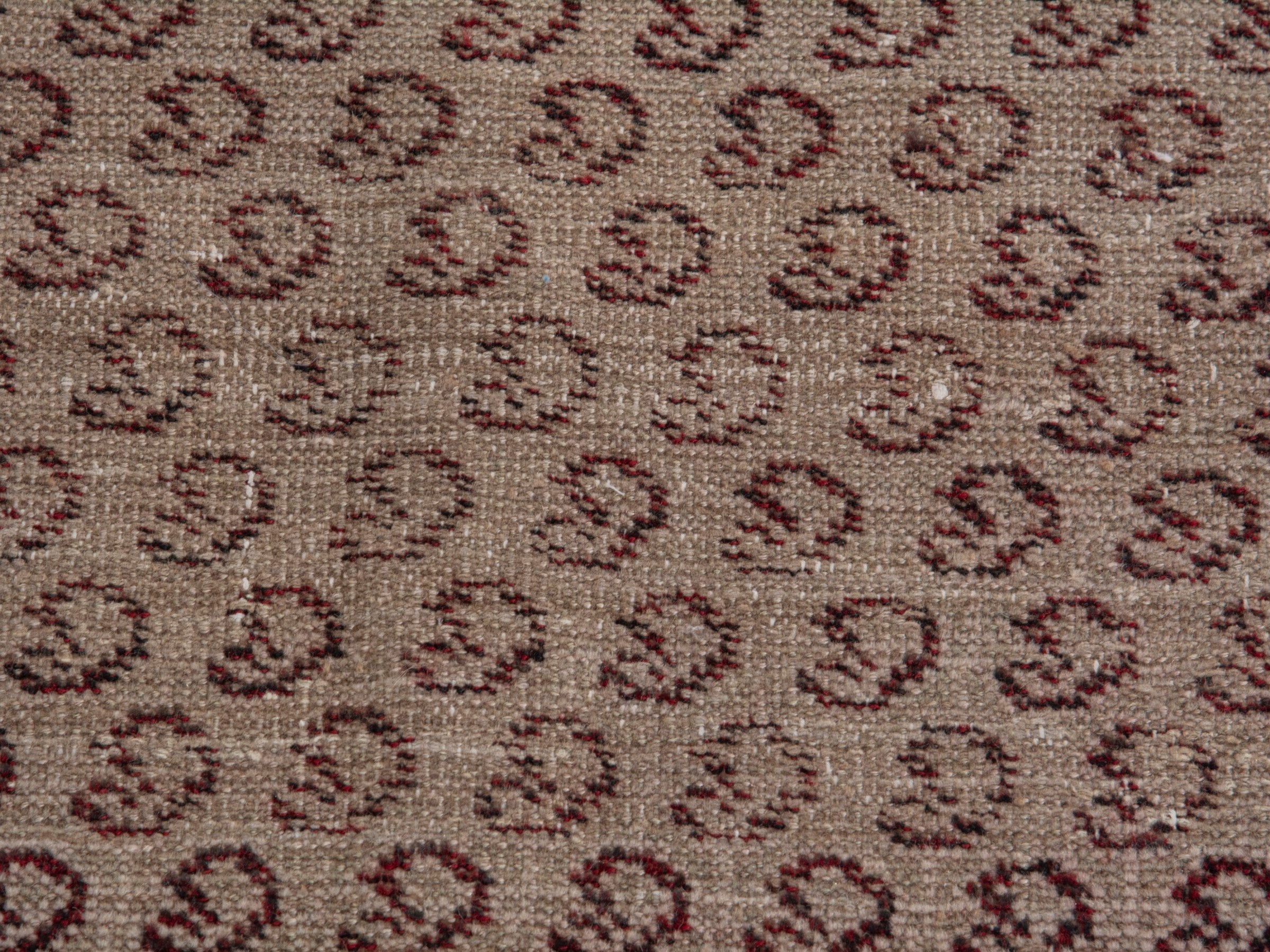 Persian Ferdos accent rug in cream and burgundy, view 12 of 19