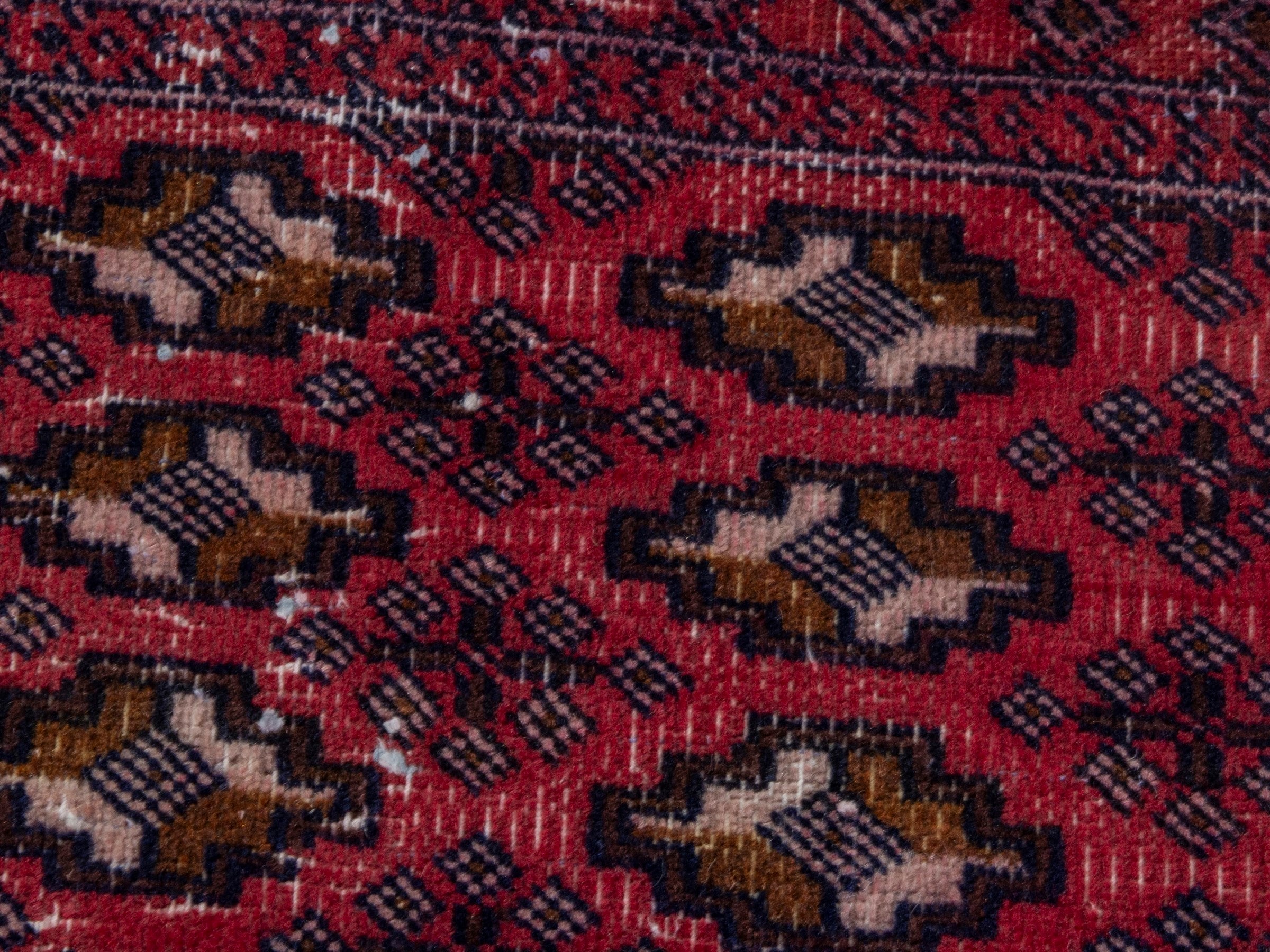 Persian Baluch accent rug in burgundy and cream, view 13 of 18