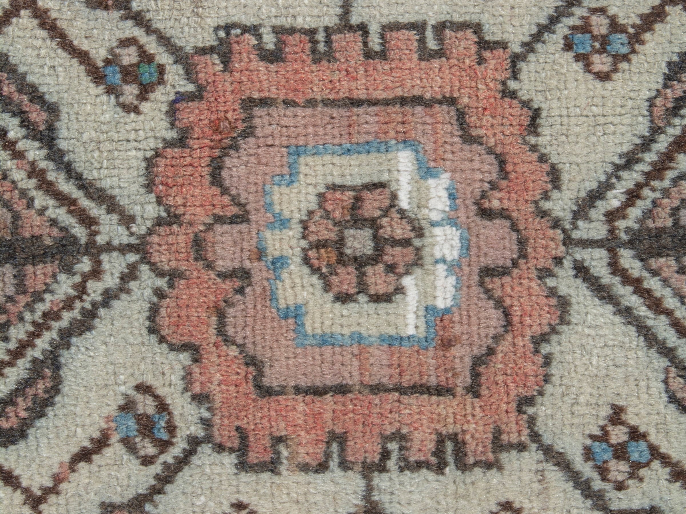 Persian Baluch accent rug in cream and rust, view 13 of 18