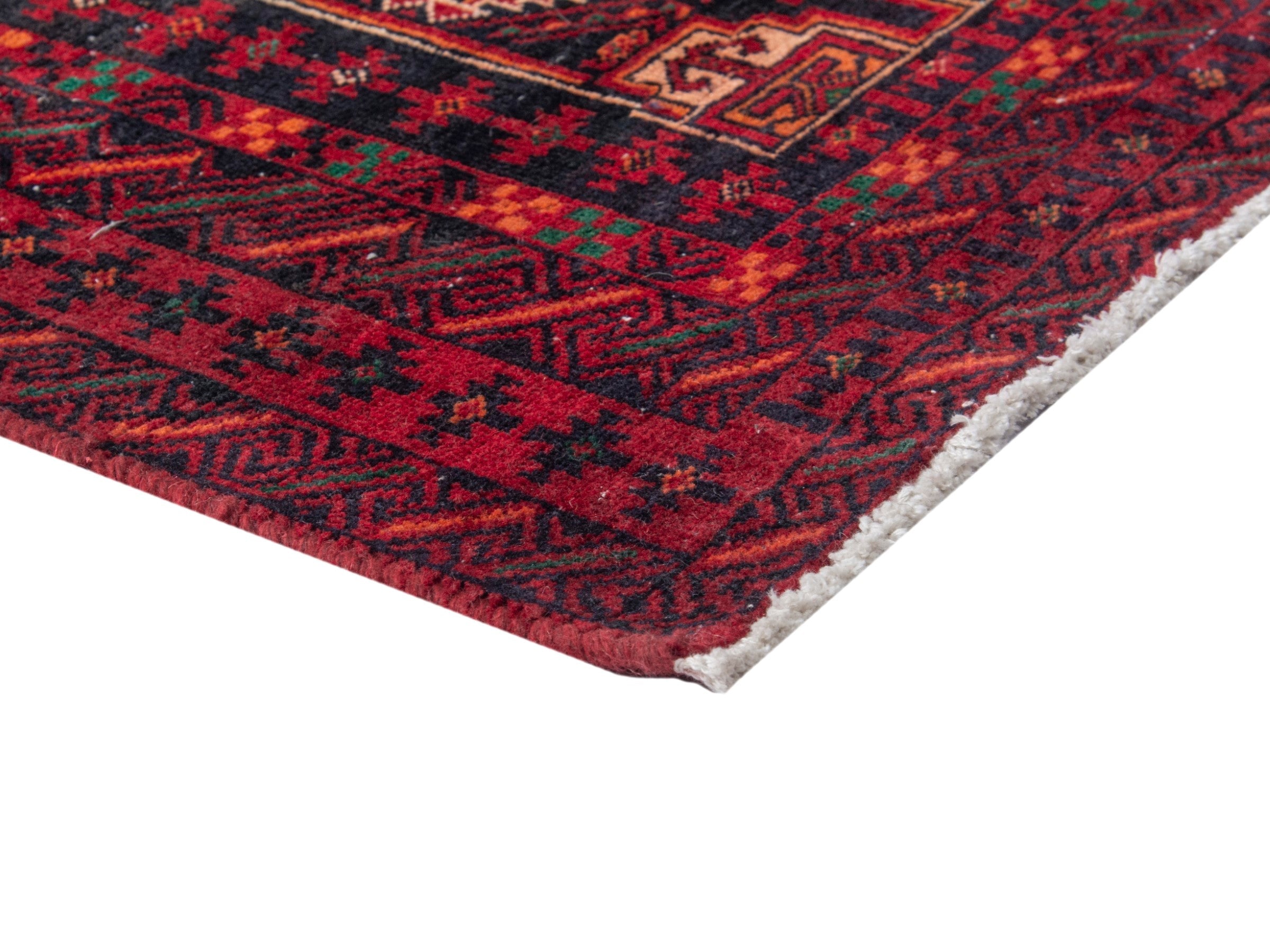 Persian Baluch runner rug in burgundy and deep red, view 5 of 18