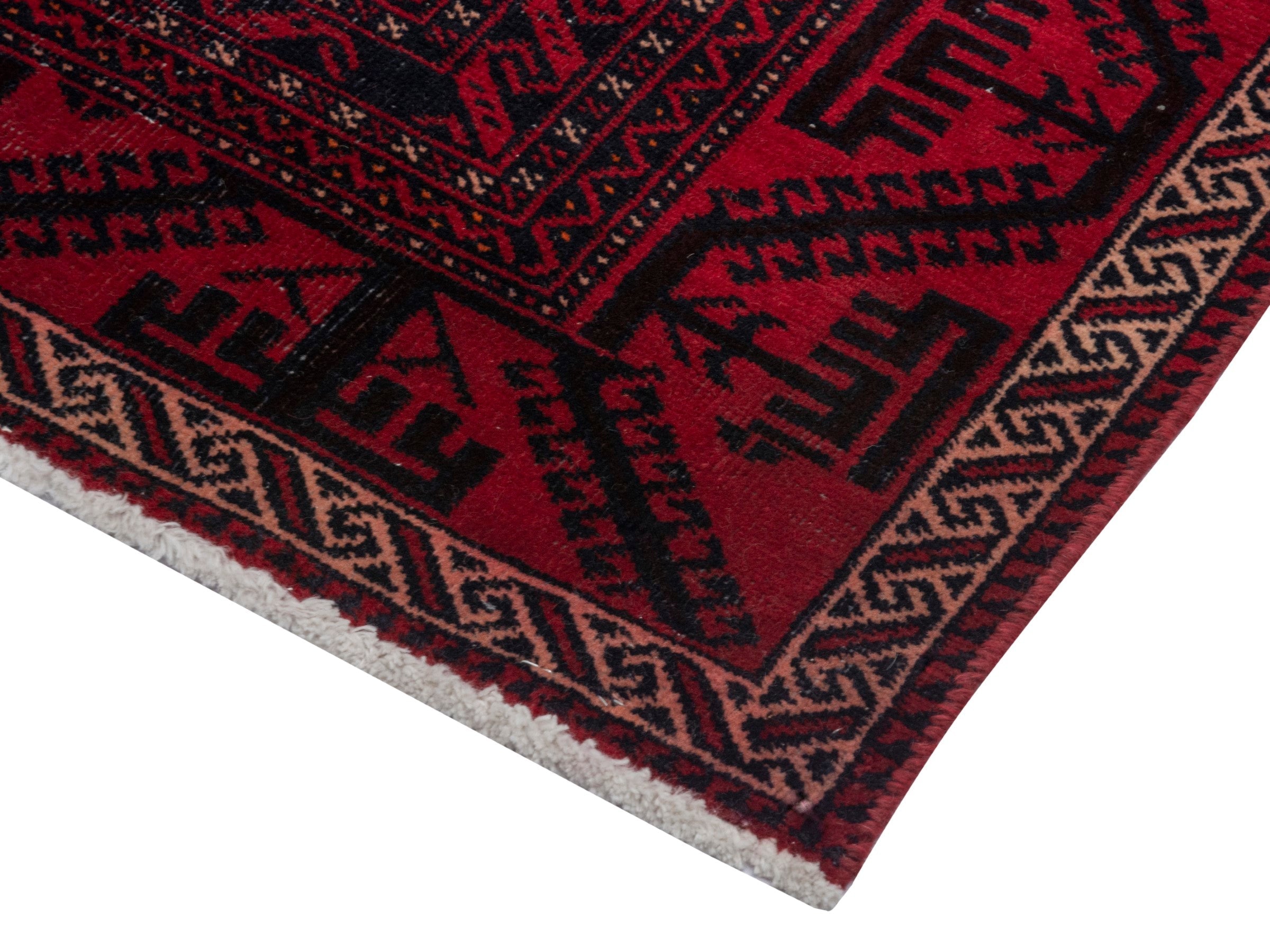 Persian Baluch area rug in deep red and burgundy, view 5 of 22