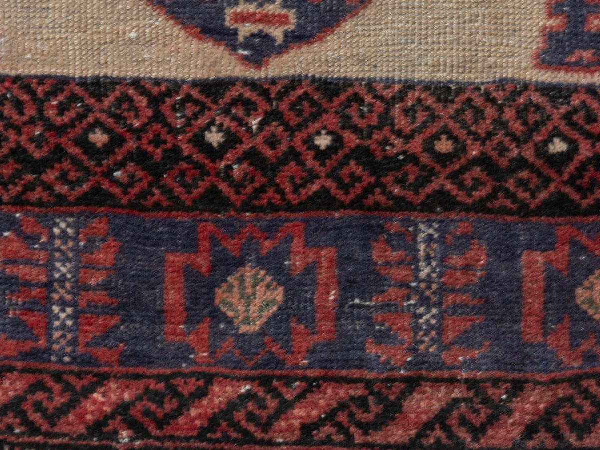 4554, Persian Torkaman Mini Rug