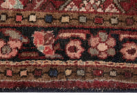 Persian Hamadan accent rug in burgundy and black, view 6 of 19