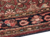 Persian Hamadan accent rug in burgundy and black, view 9 of 19