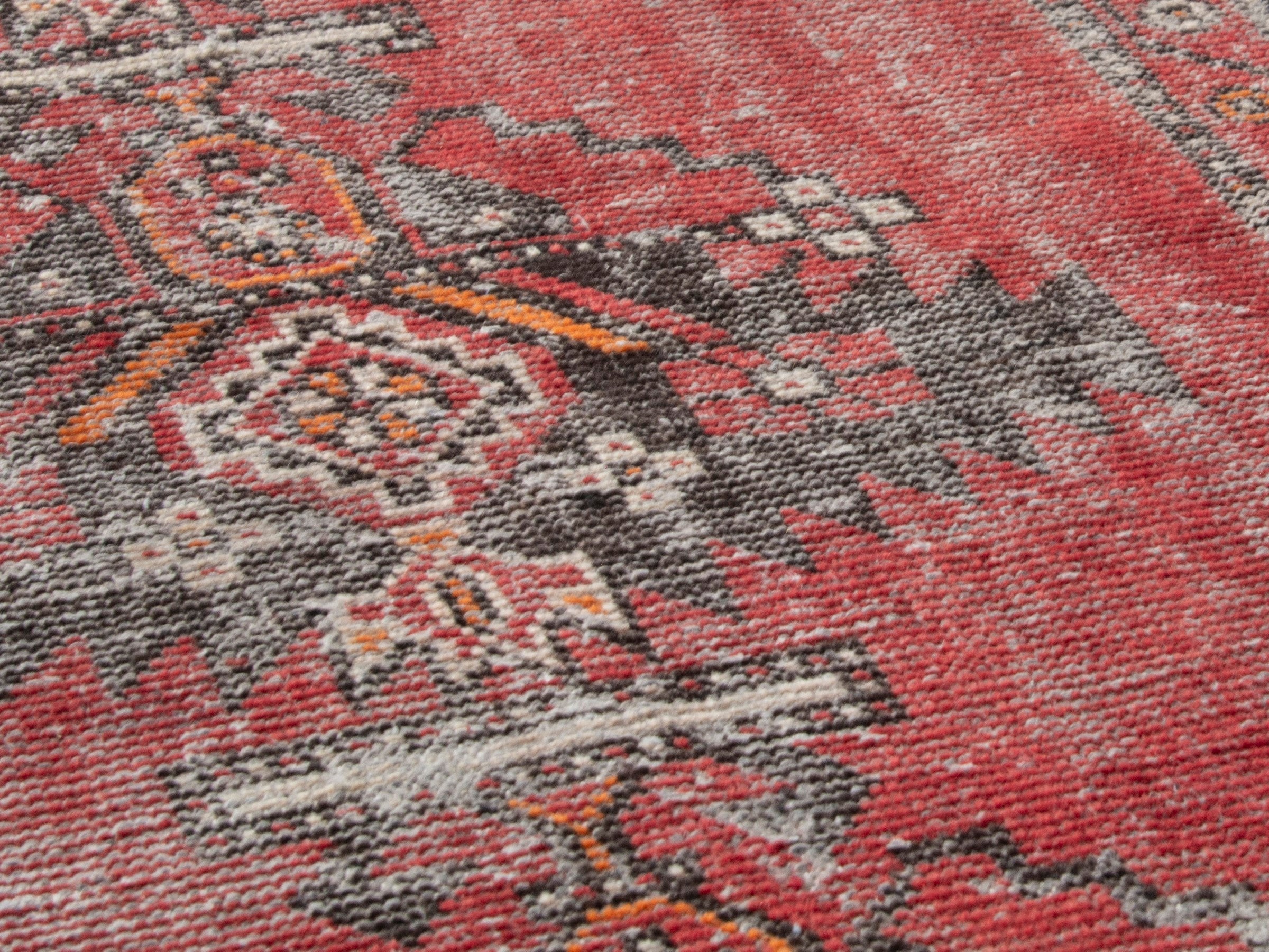 Persian Ferdos accent rug in faded red and sage, view 8 of 18