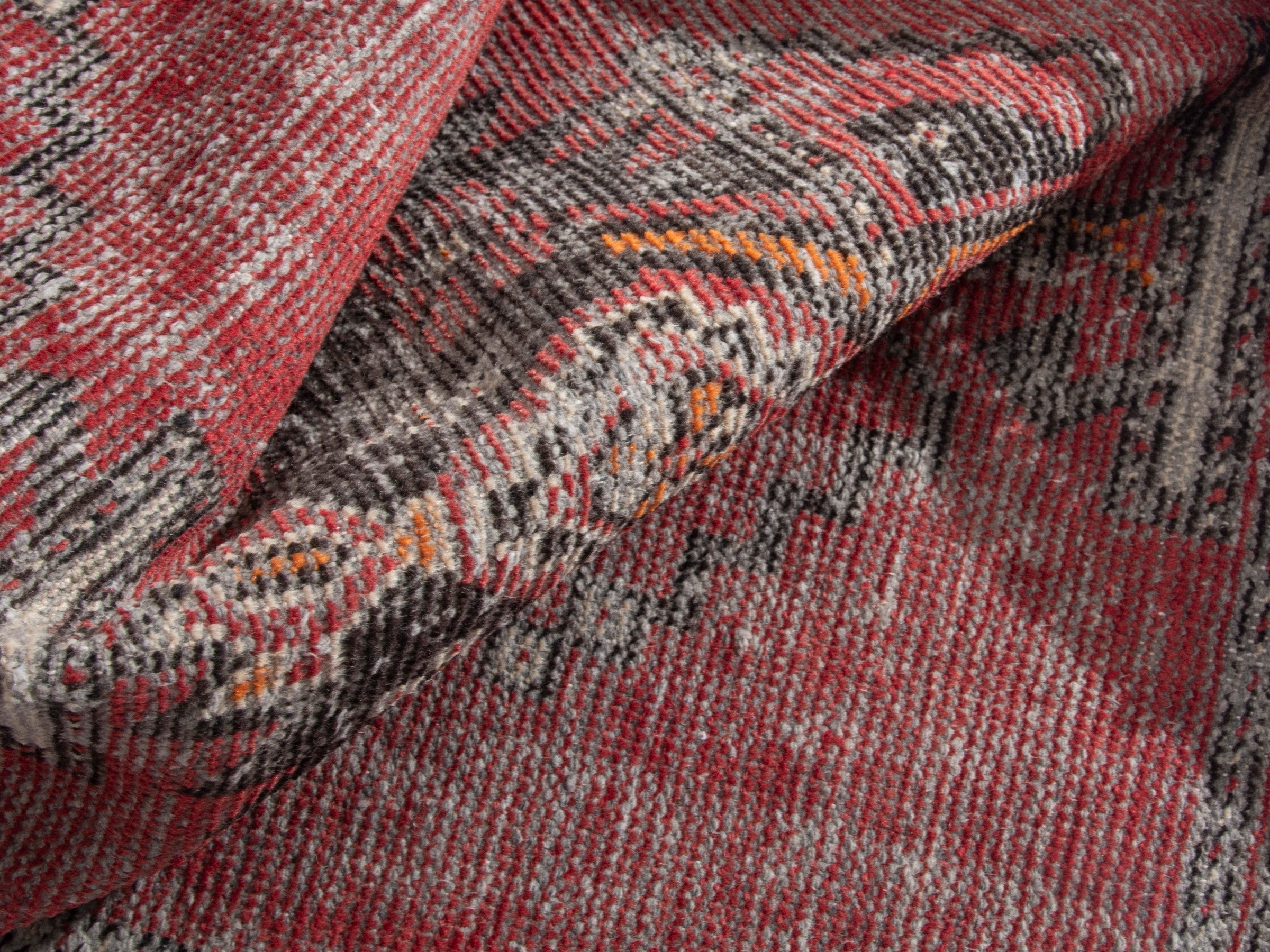 Persian Ferdos accent rug in faded red and sage, view 15 of 18
