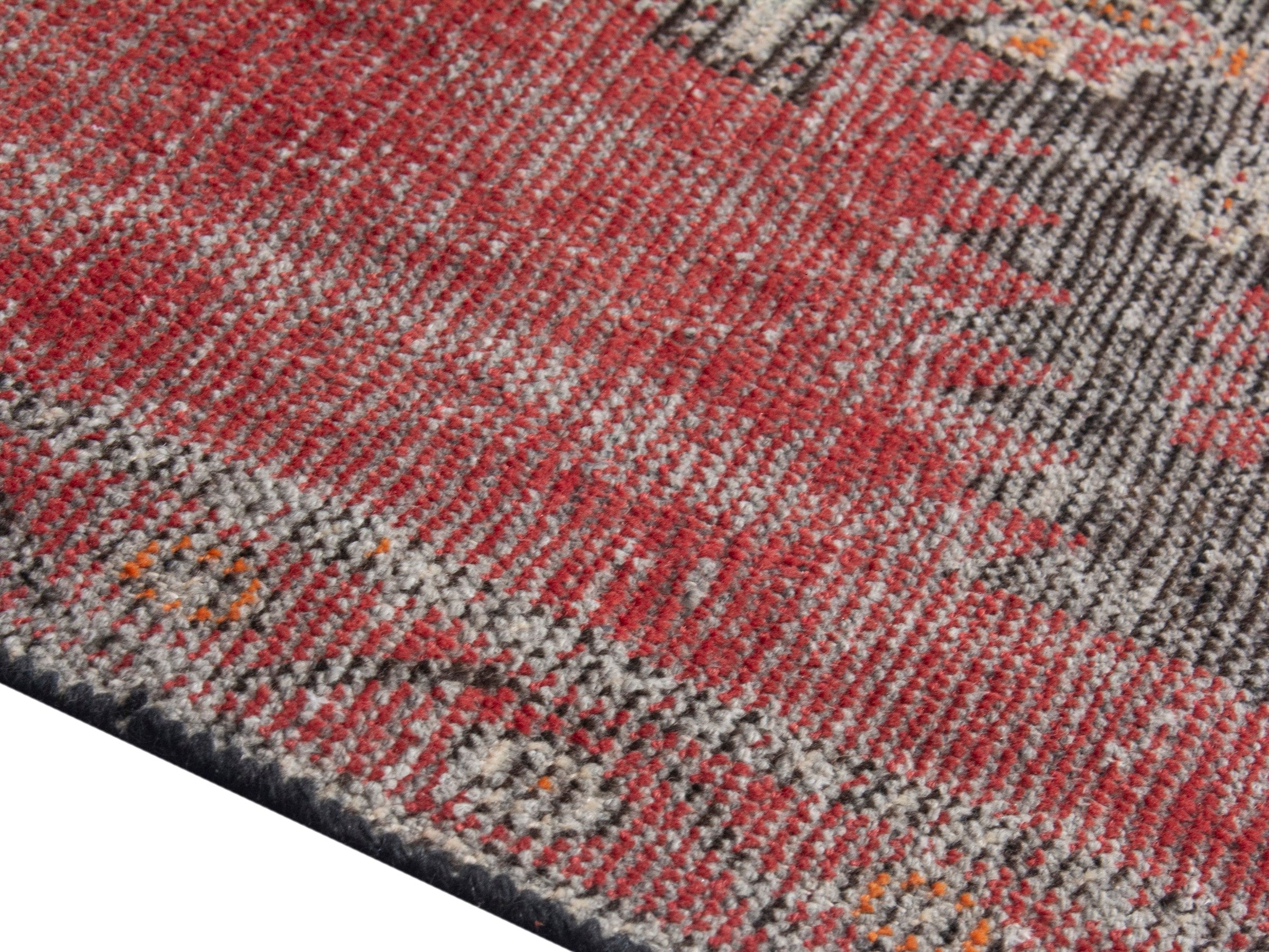 Persian Ferdos accent rug in faded red and sage, view 6 of 18