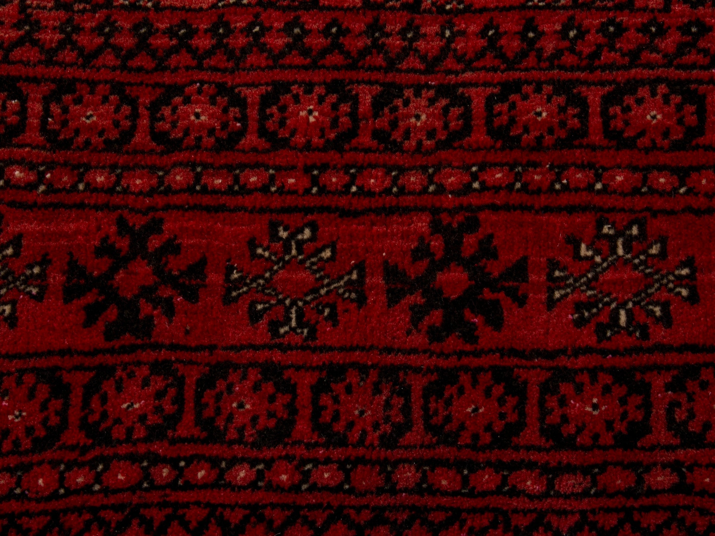 Persian Torkaman accent rug in deep red and rust, view 13 of 19