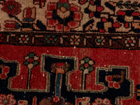 Persian Saveh accent rug in faded red and navy, view 15 of 25