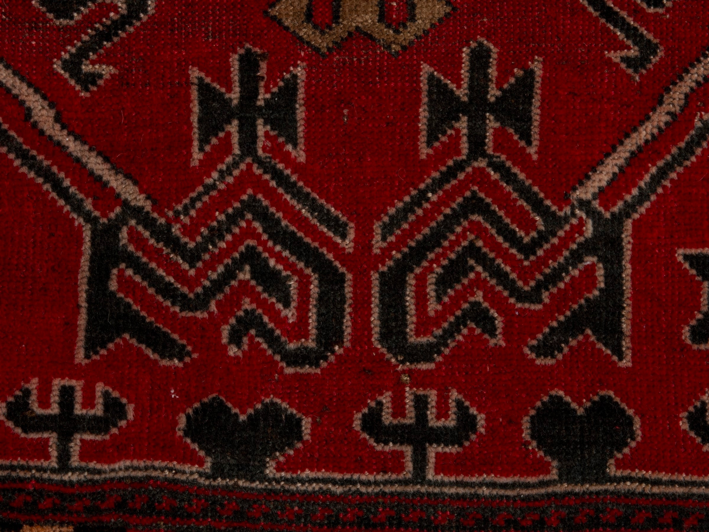 Persian Baluch area rug in deep red and burgundy, view 8 of 19