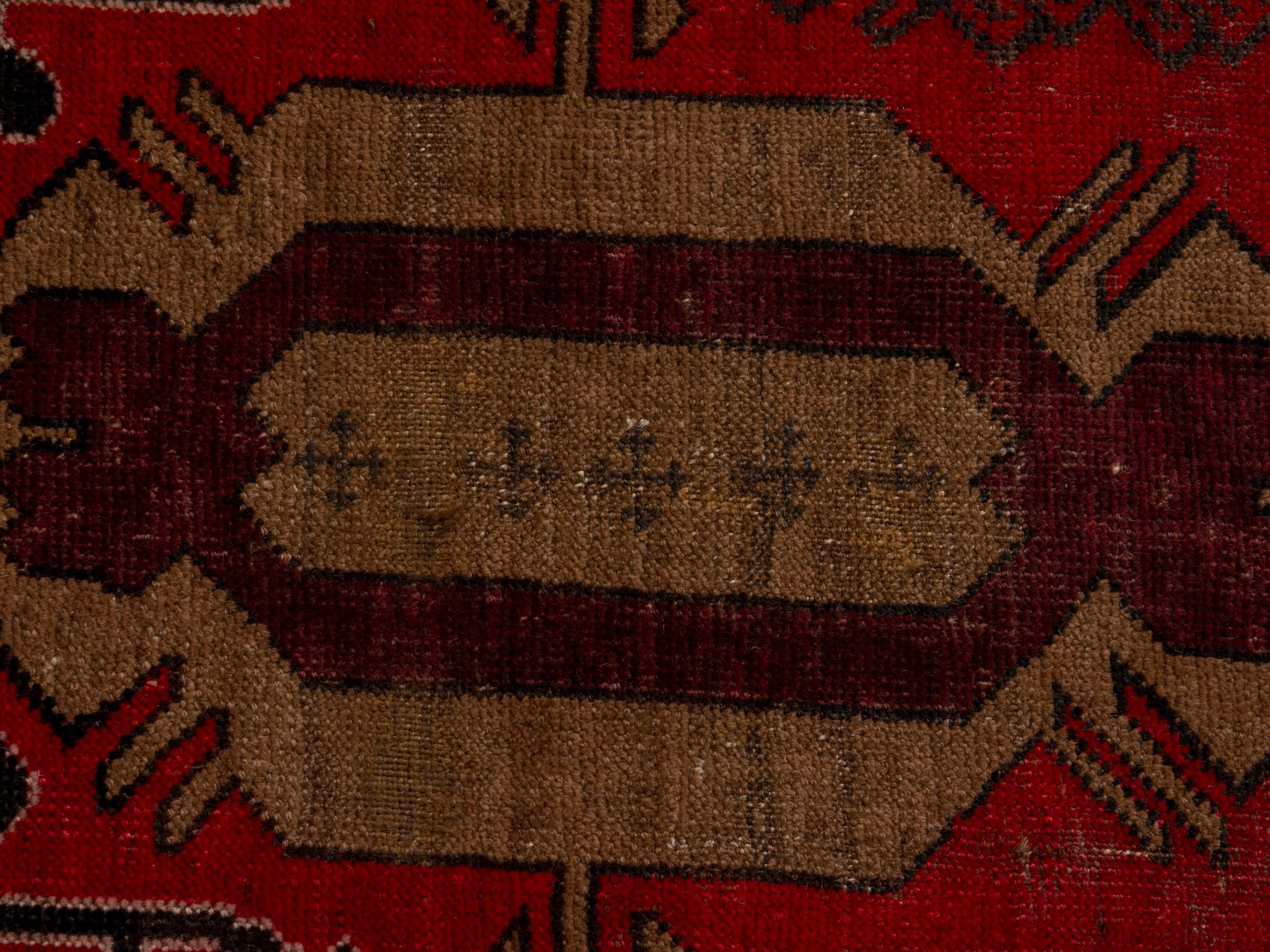 Persian Baluch area rug in deep red and burgundy, view 11 of 19