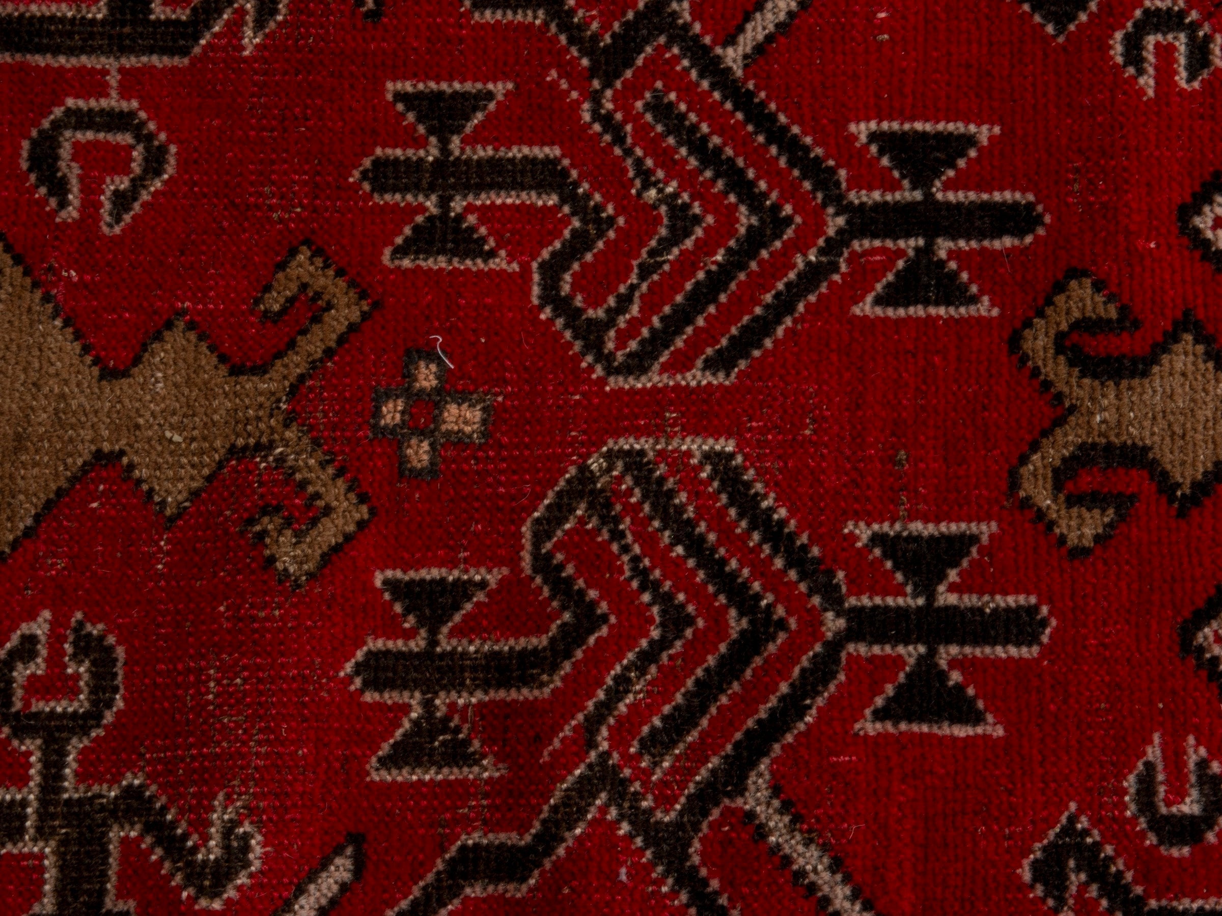 Persian Baluch area rug in deep red and burgundy, view 13 of 19