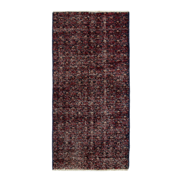 Persian Baluch accent rug in burgundy and faded red, 2' x 4'2"
