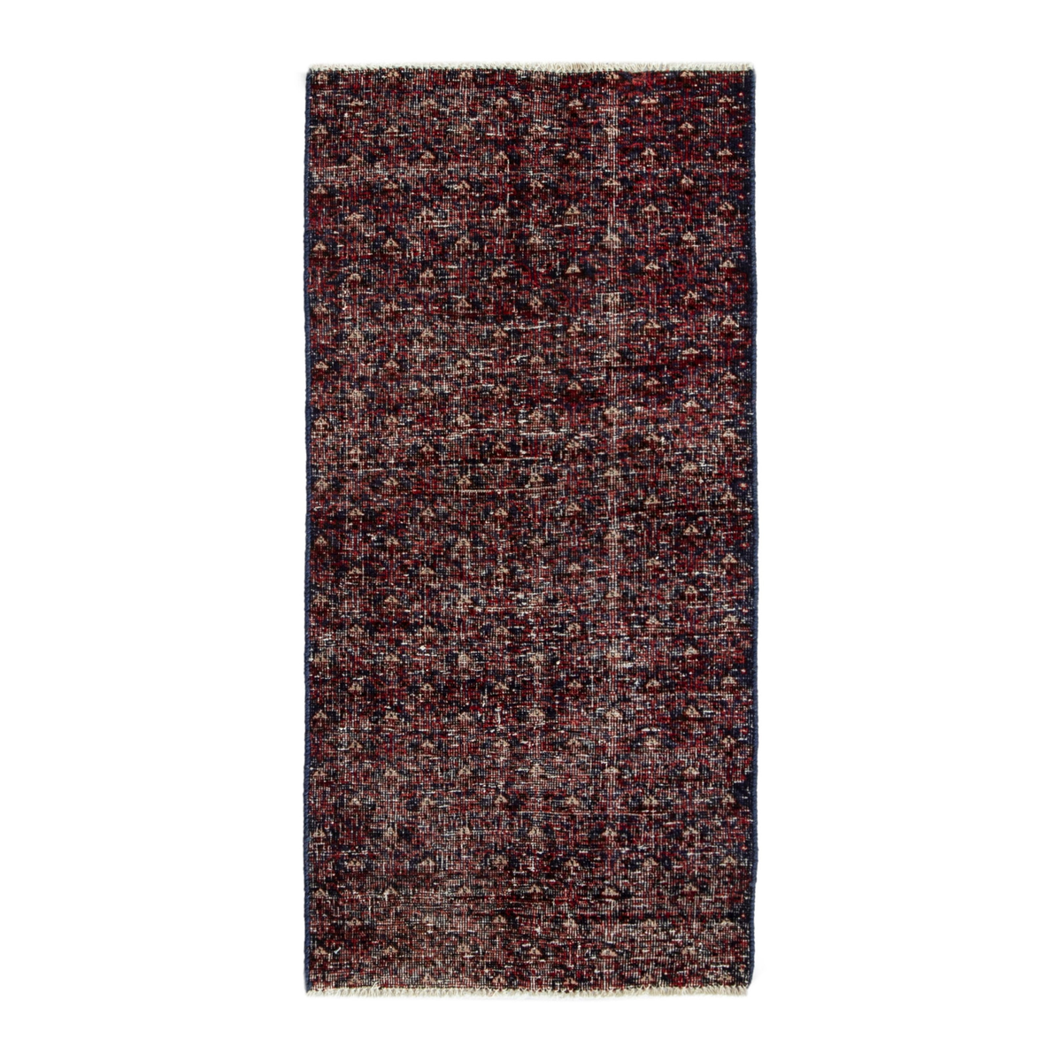 Persian Baluch accent rug in burgundy and faded red, 2' x 4'2"