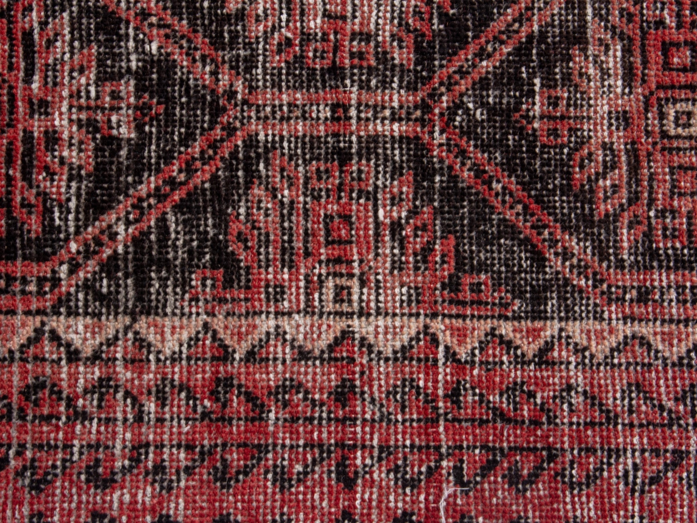Persian Baluch accent rug in charcoal and burgundy, view 12 of 18