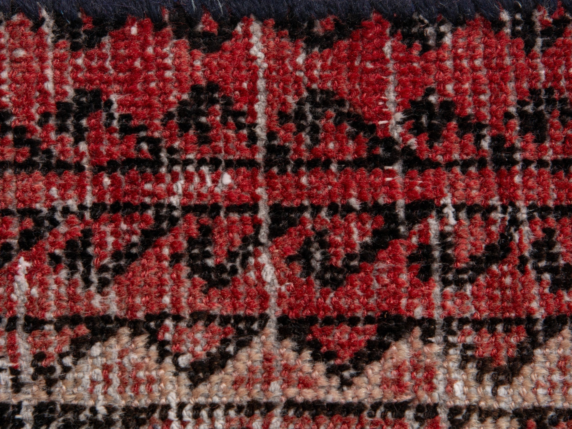Persian Baluch accent rug in charcoal and burgundy, view 13 of 18
