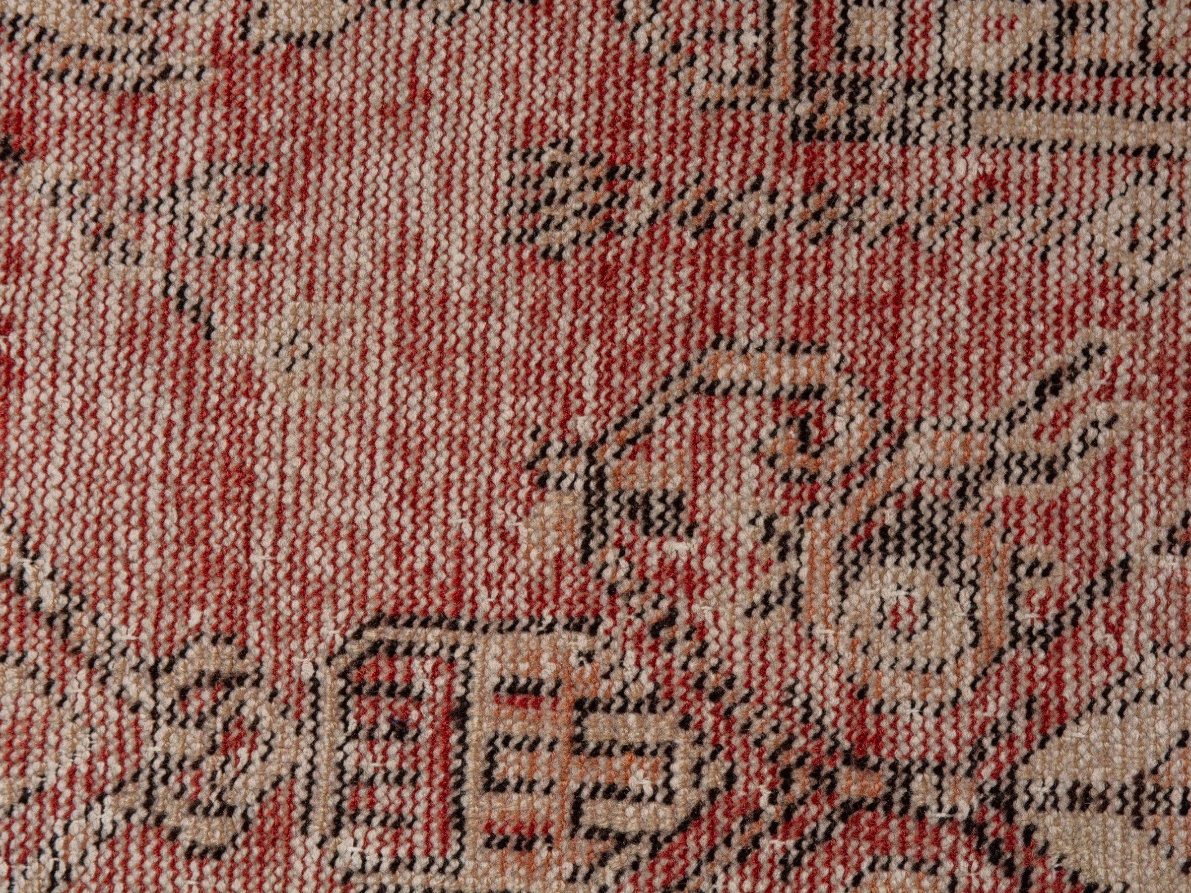 Persian Baluch accent rug in terracotta and muted pink, view 8 of 15