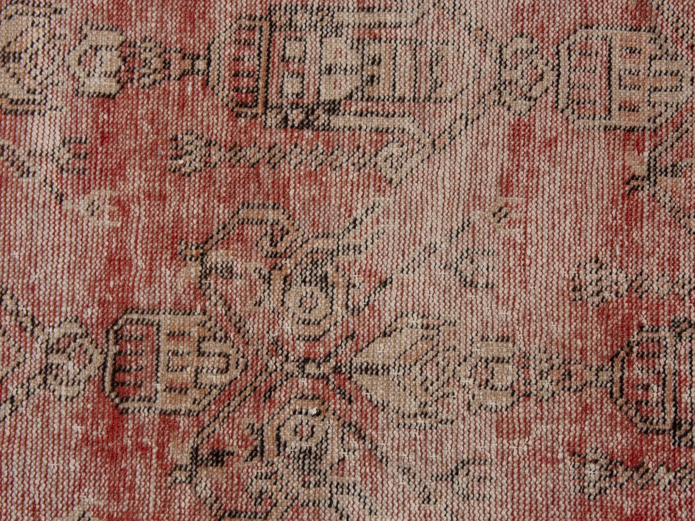 Persian Baluch accent rug in terracotta and muted pink, view 11 of 15