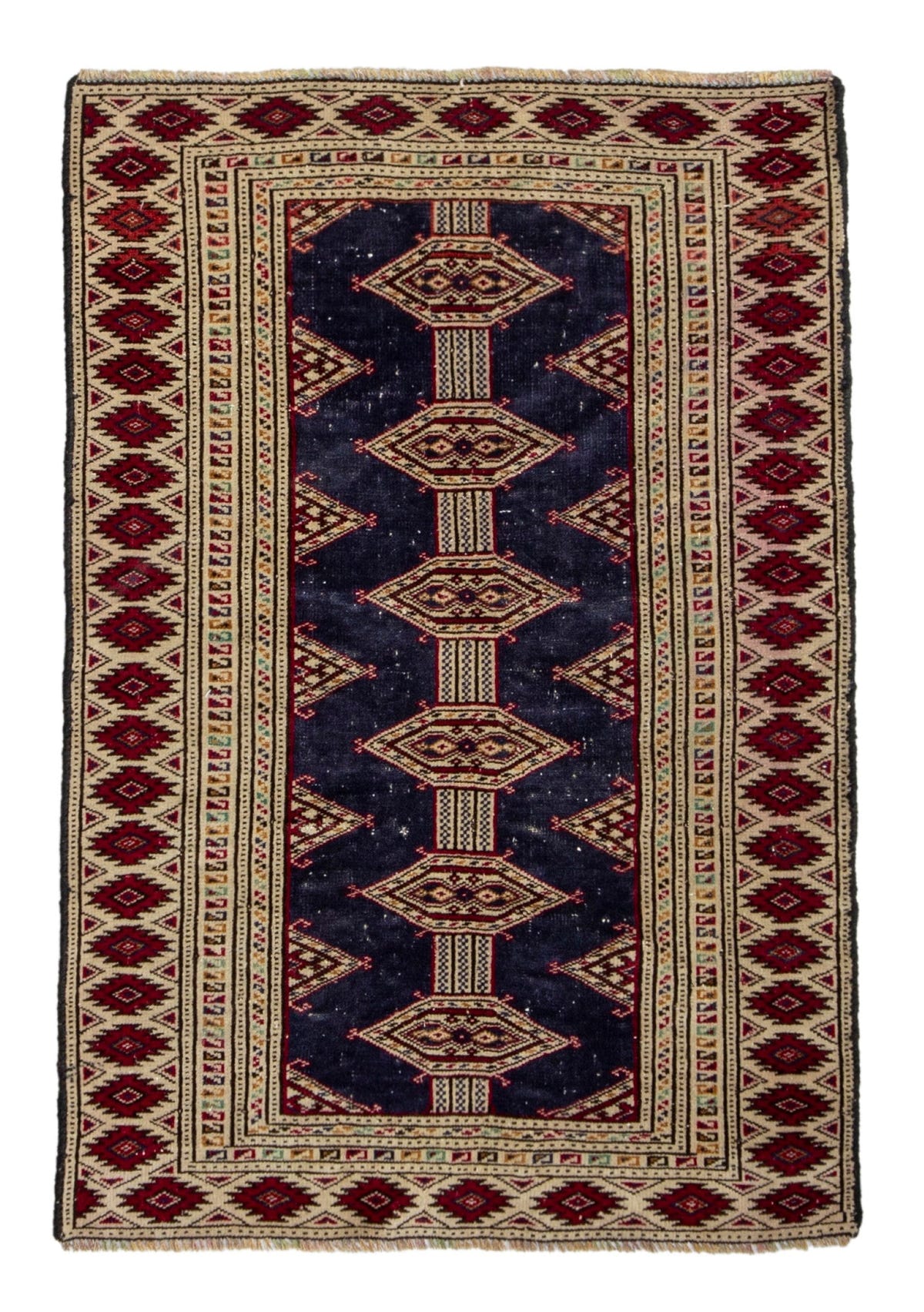 4644, Persian Torkaman Mini Rug
