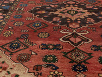 Persian Zanjan area rug in deep red and black, view 11 of 20