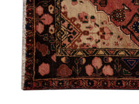 Persian Zanjan area rug in deep red and black, view 6 of 20
