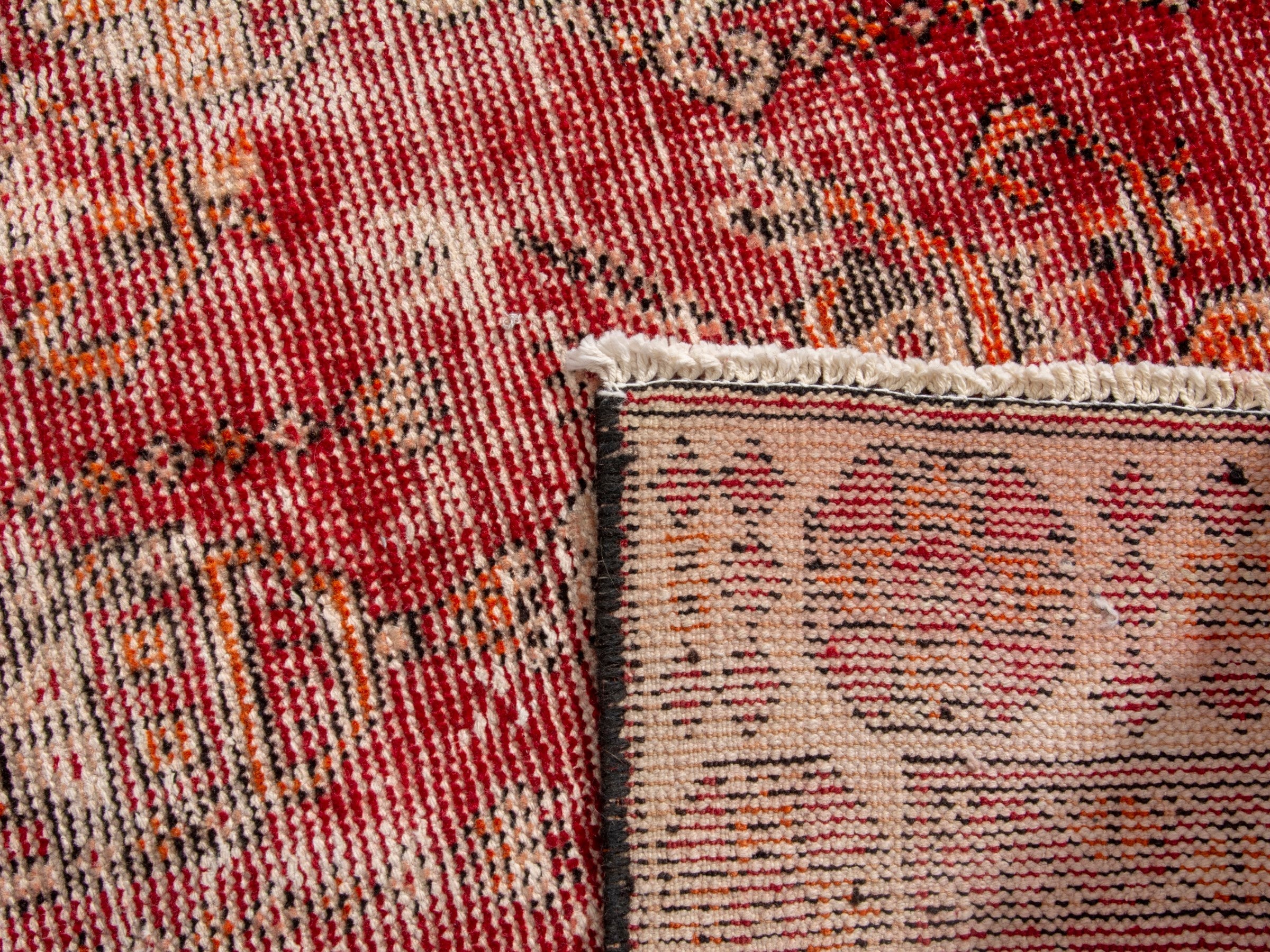 Persian Ferdos accent rug in burgundy and terracotta, view 17 of 17