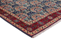 Persian Tabriz accent rug in navy and deep red, view 7 of 18