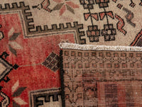 Persian Sirjan accent rug in cream and faded red, view 20 of 20