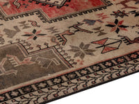 Persian Sirjan accent rug in cream and faded red, view 9 of 20