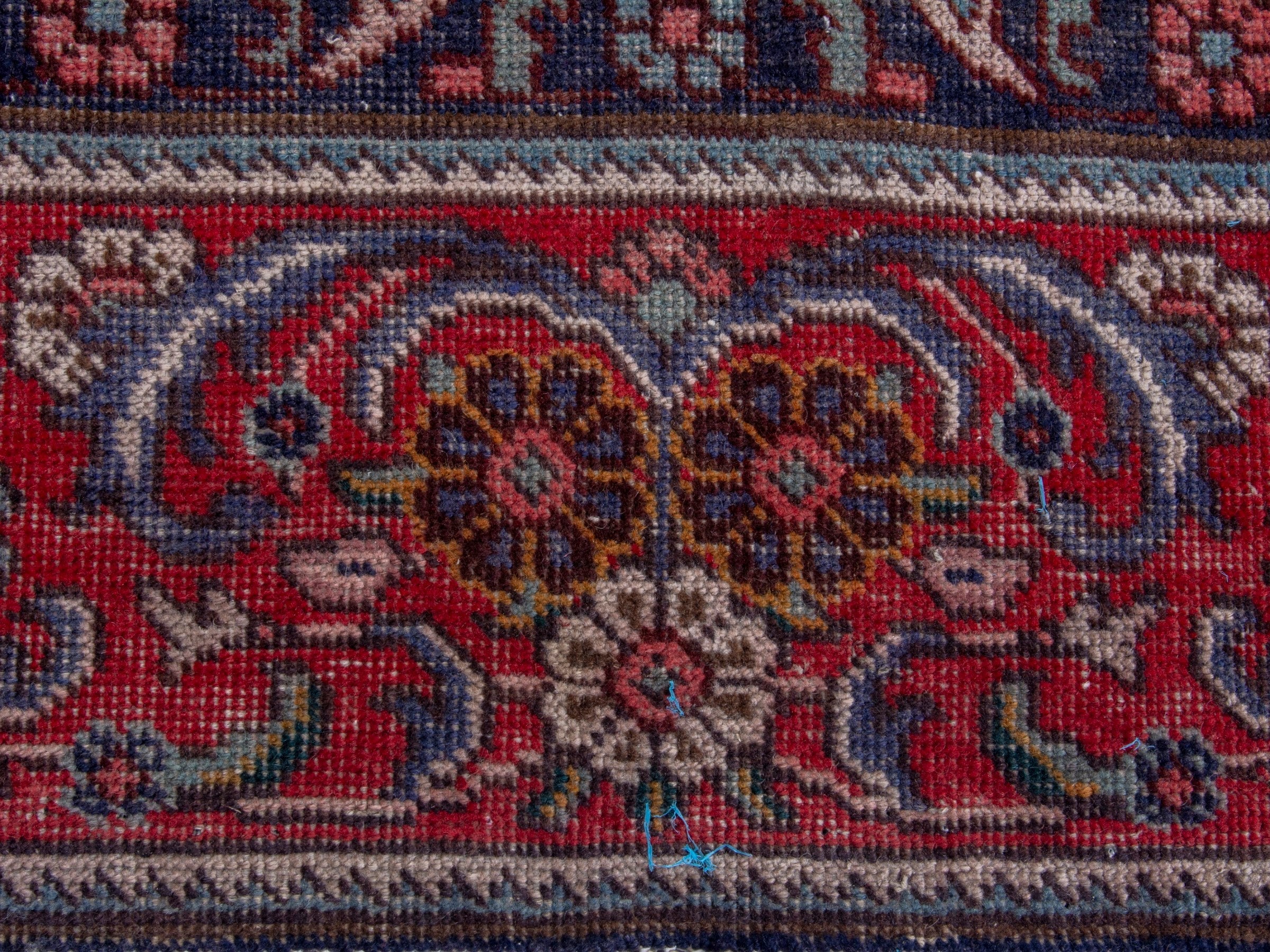 Persian Tabriz oversized rug in deep red and burgundy, view 11 of 20