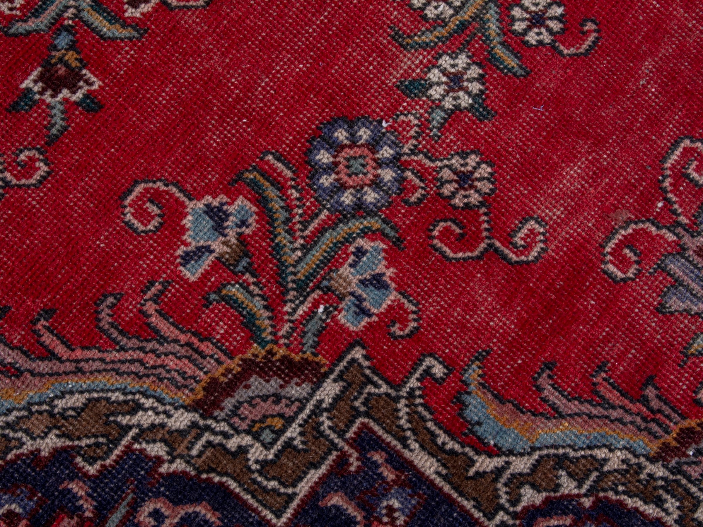 Persian Tabriz oversized rug in deep red and burgundy, view 15 of 20