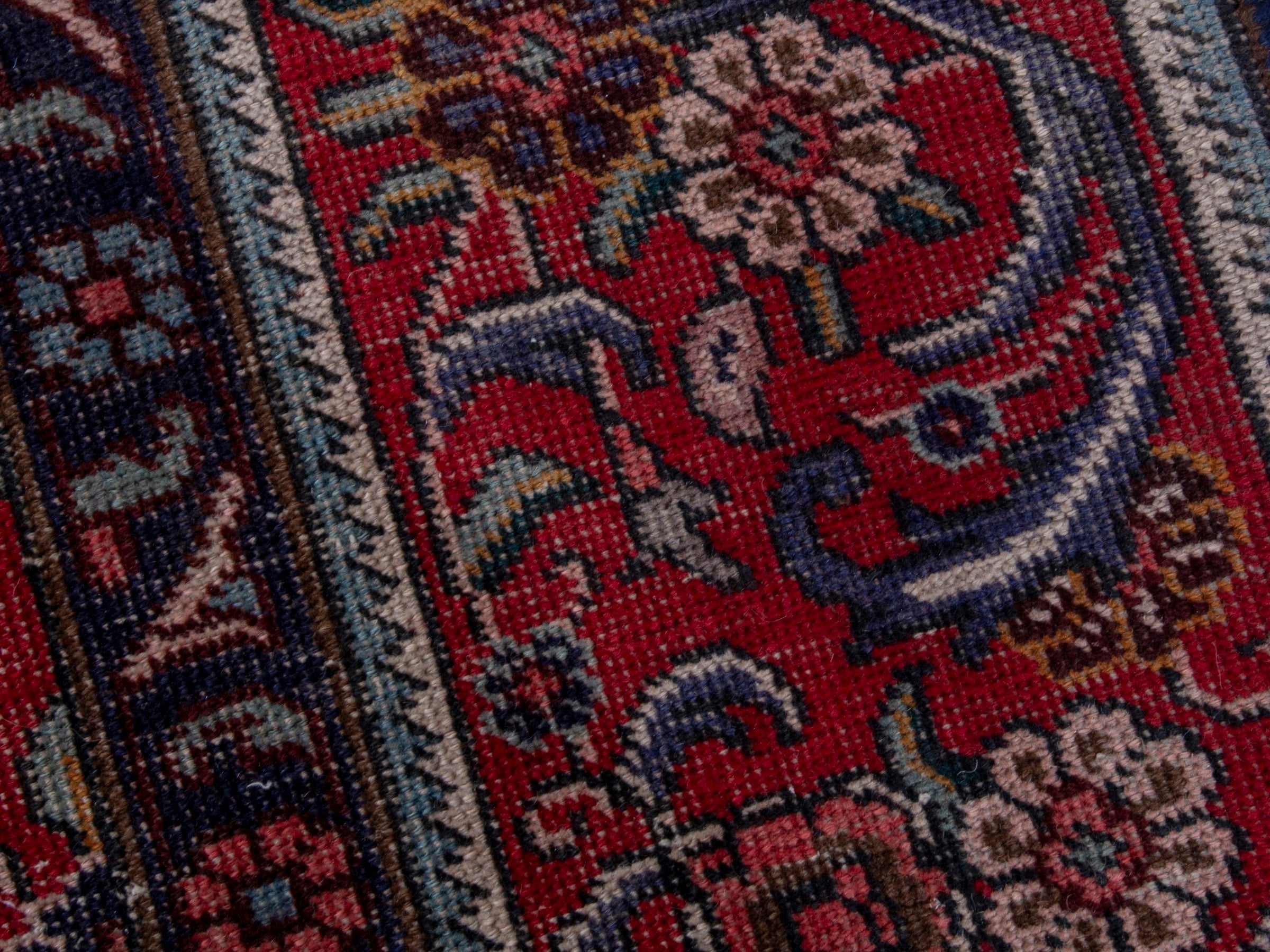 Persian Tabriz oversized rug in deep red and burgundy, view 9 of 20