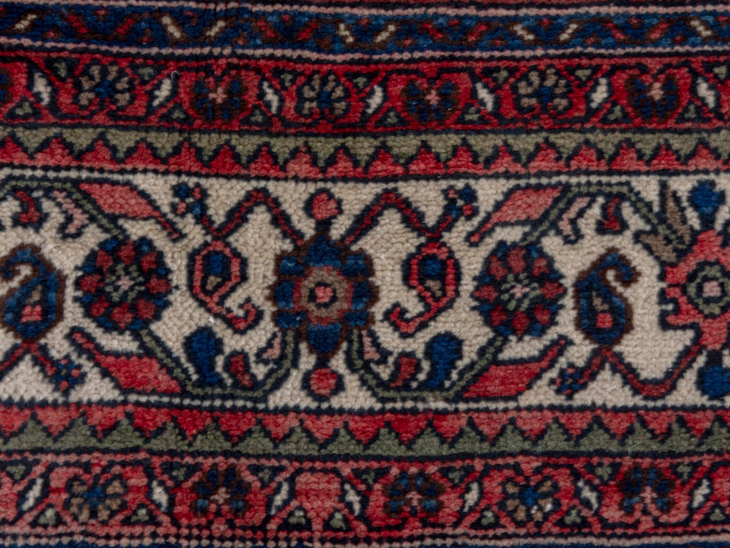 Persian Hamedan oversized rug in burgundy and deep red, view 12 of 25