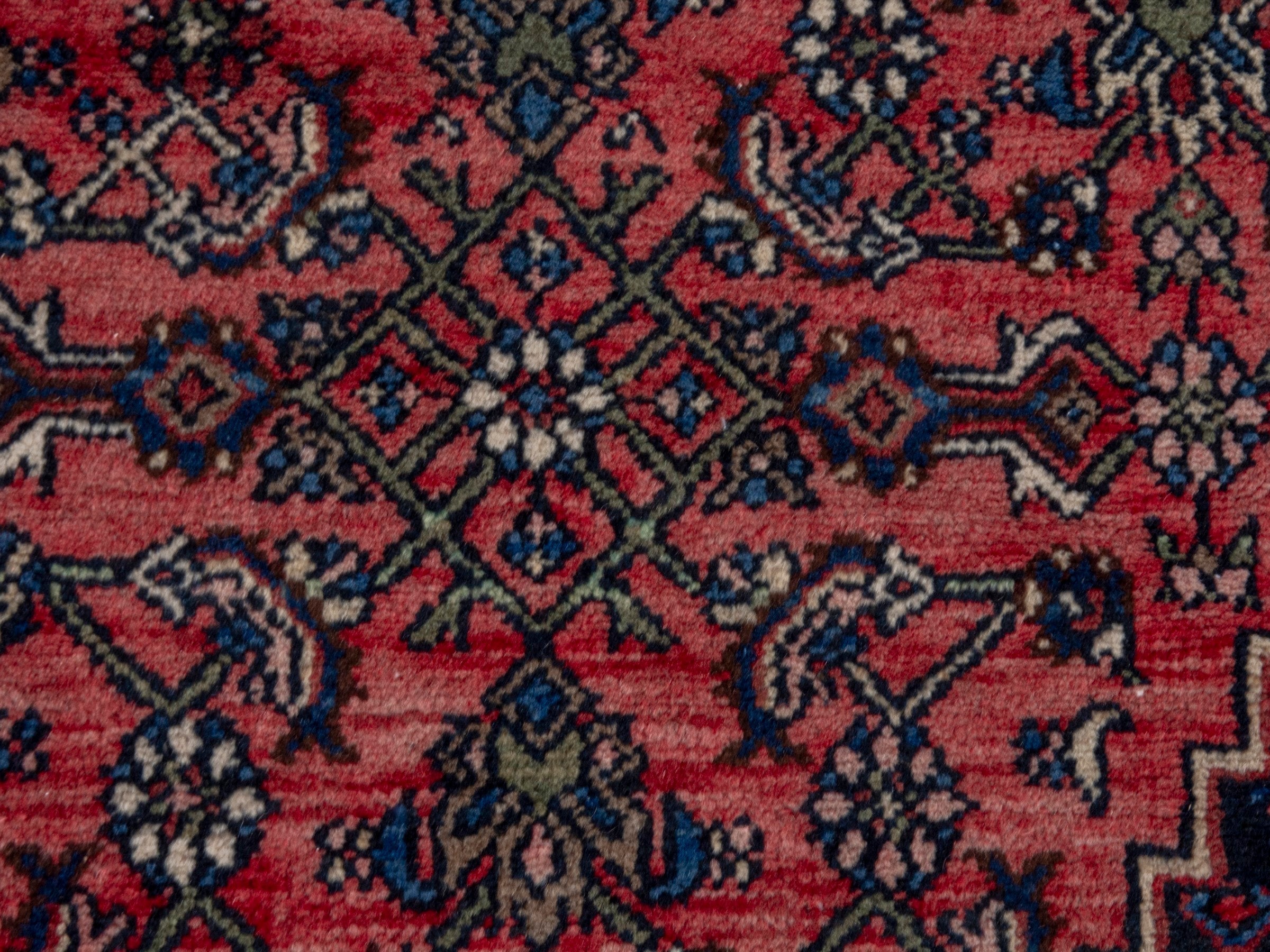 Persian Hamedan oversized rug in burgundy and deep red, view 13 of 25