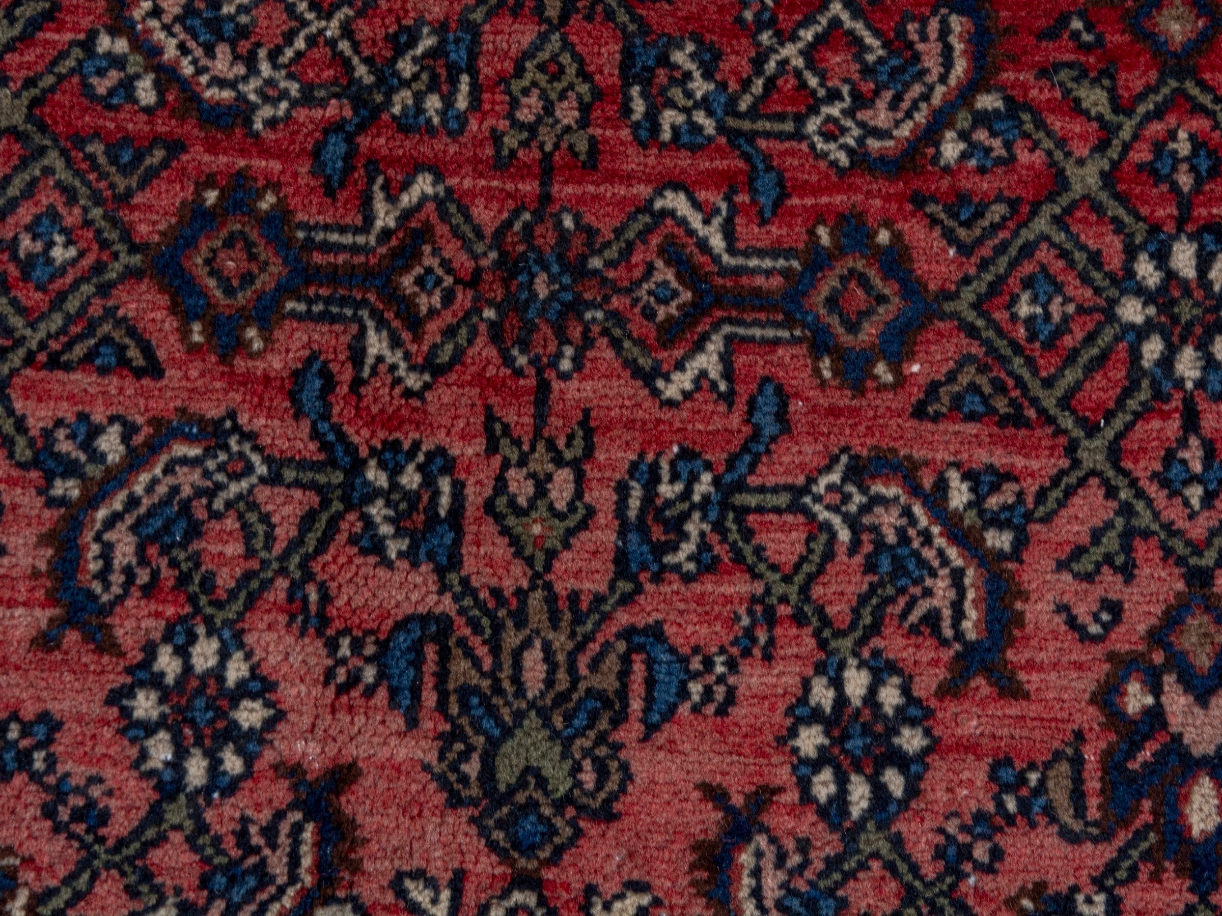 Persian Hamedan oversized rug in burgundy and deep red, view 14 of 25