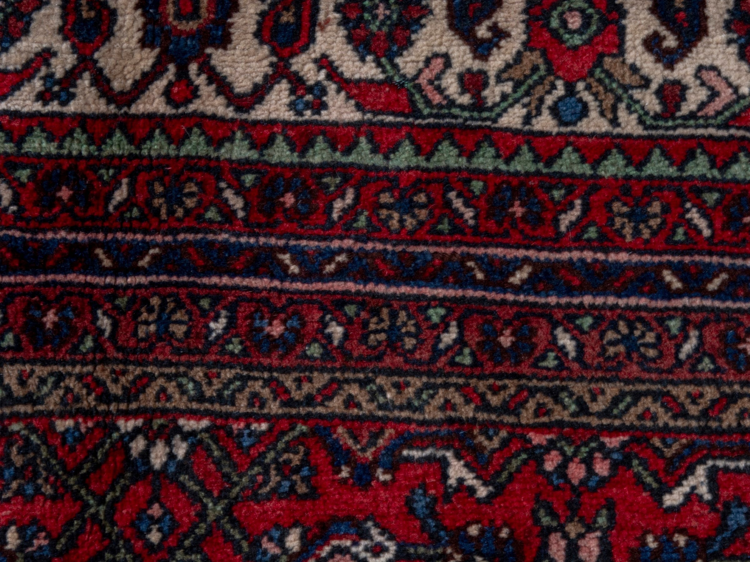 Persian Hamedan oversized rug in burgundy and deep red, view 17 of 25