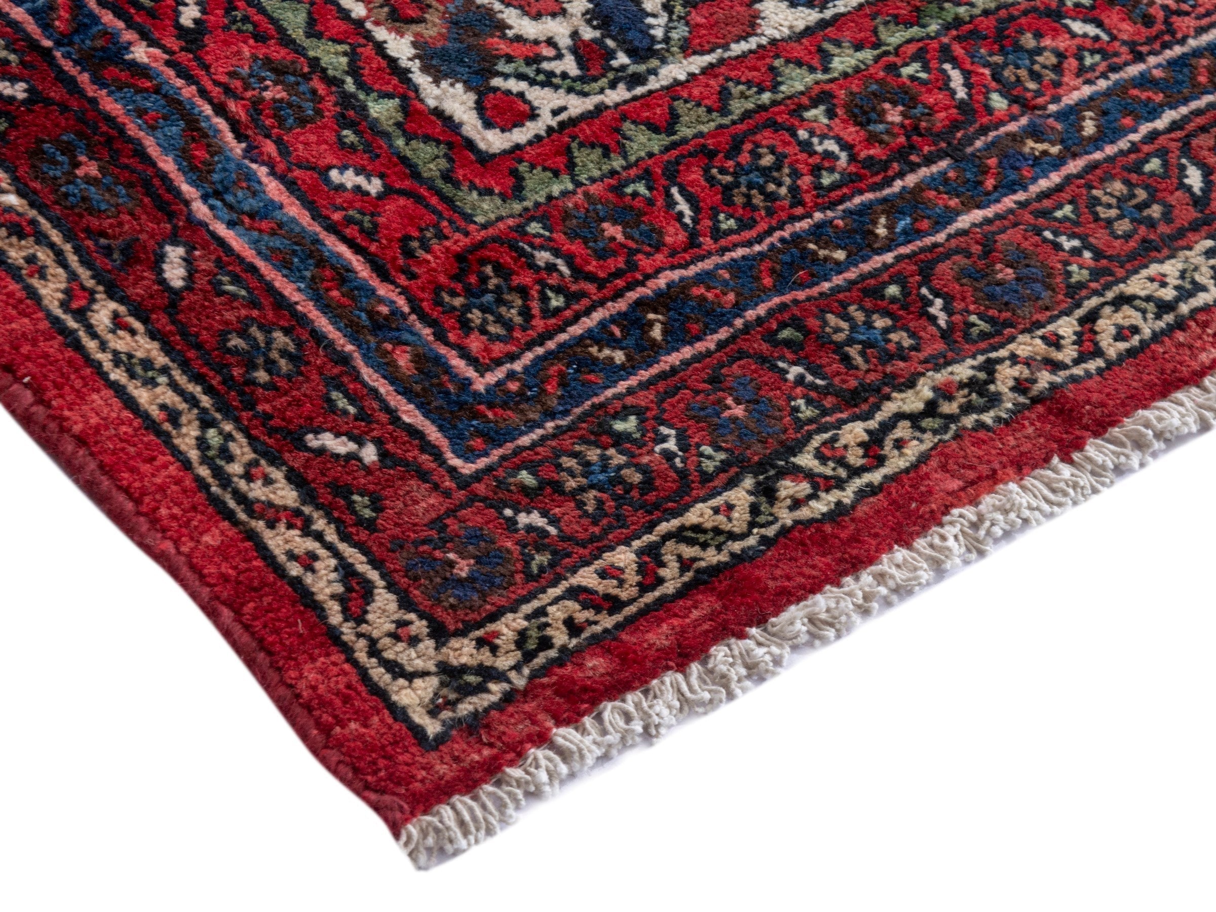 Persian Hamedan oversized rug in burgundy and deep red, view 5 of 25