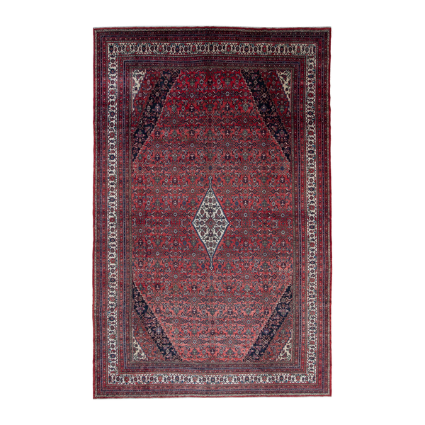 Persian Hamedan oversized rug in burgundy and deep red, 11'2" x 17'3"