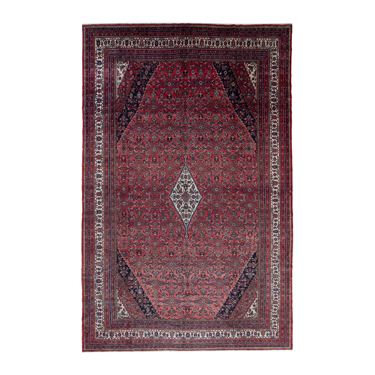 Persian Hamedan oversized rug in burgundy and deep red, 11'2" x 17'3"