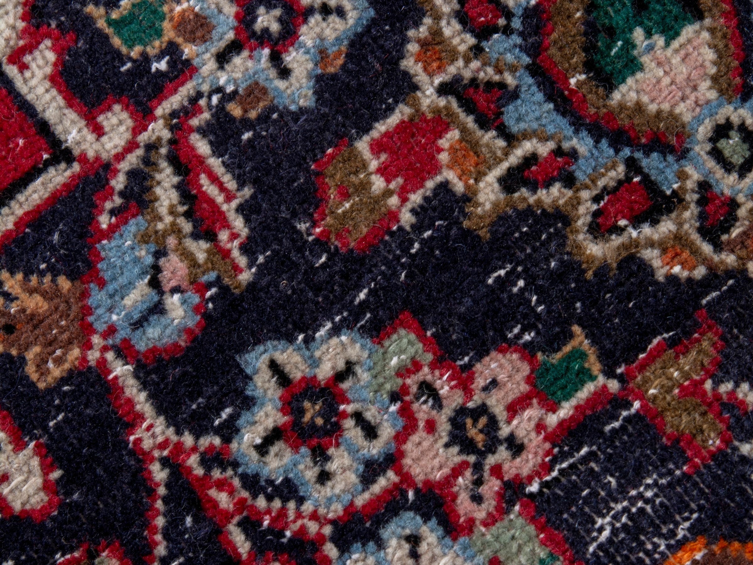 Persian Kashan oversized rug in deep red and dark brown, view 13 of 19