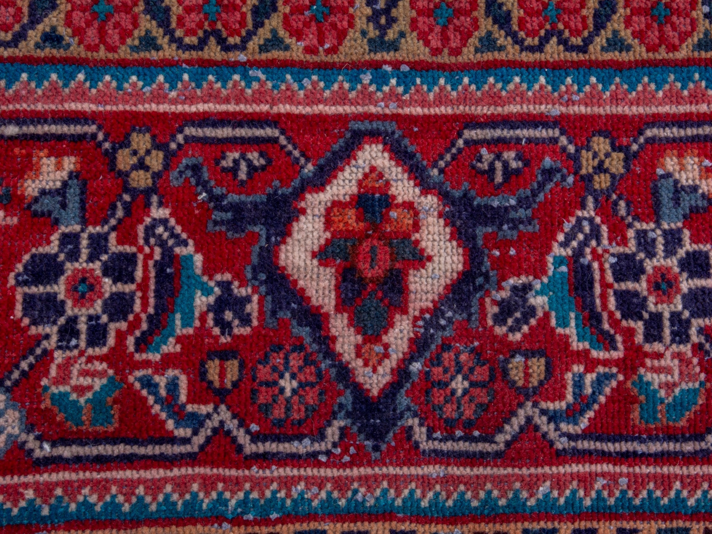 Persian Mahal oversized rug in deep indigo and faded red, view 11 of 18