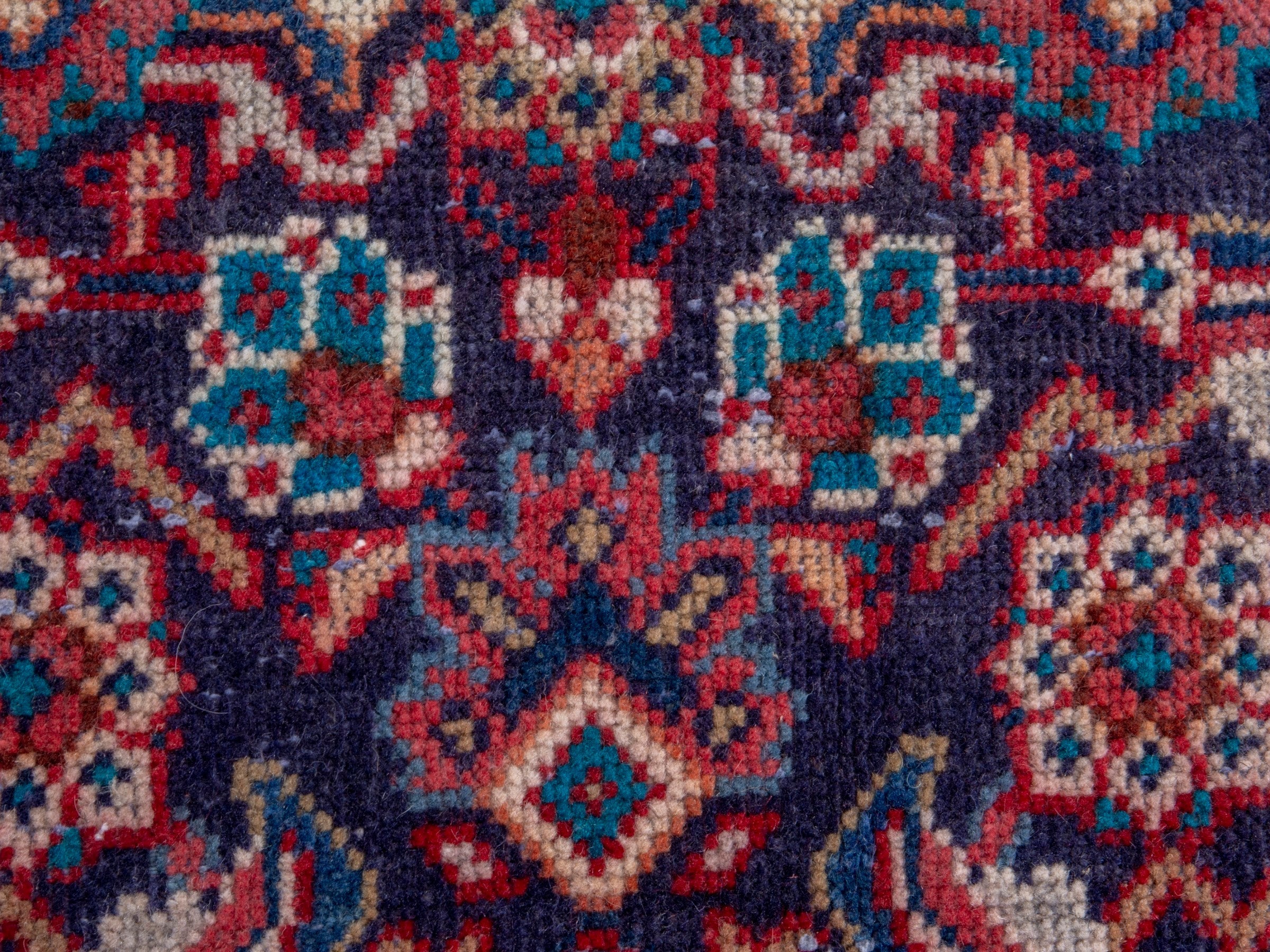 Persian Mahal oversized rug in deep indigo and faded red, view 12 of 18