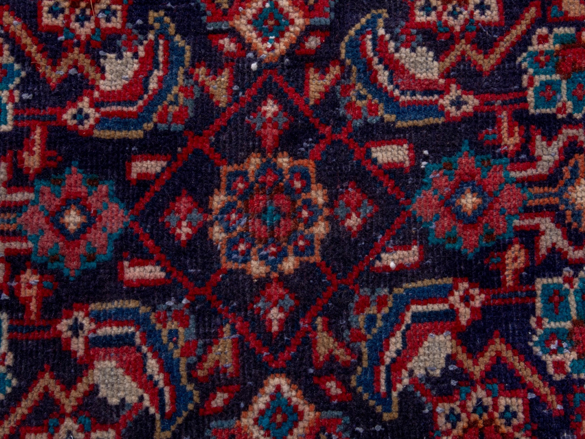 Persian Mahal oversized rug in deep indigo and faded red, view 13 of 18