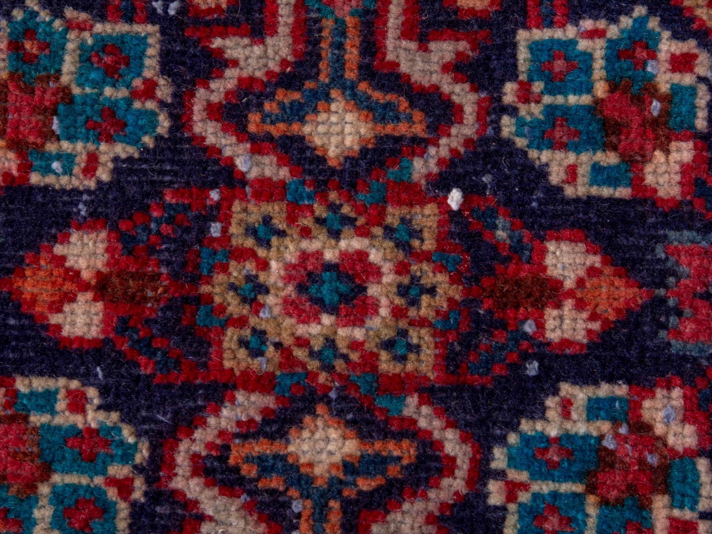Persian Mahal oversized rug in deep indigo and faded red, view 14 of 18
