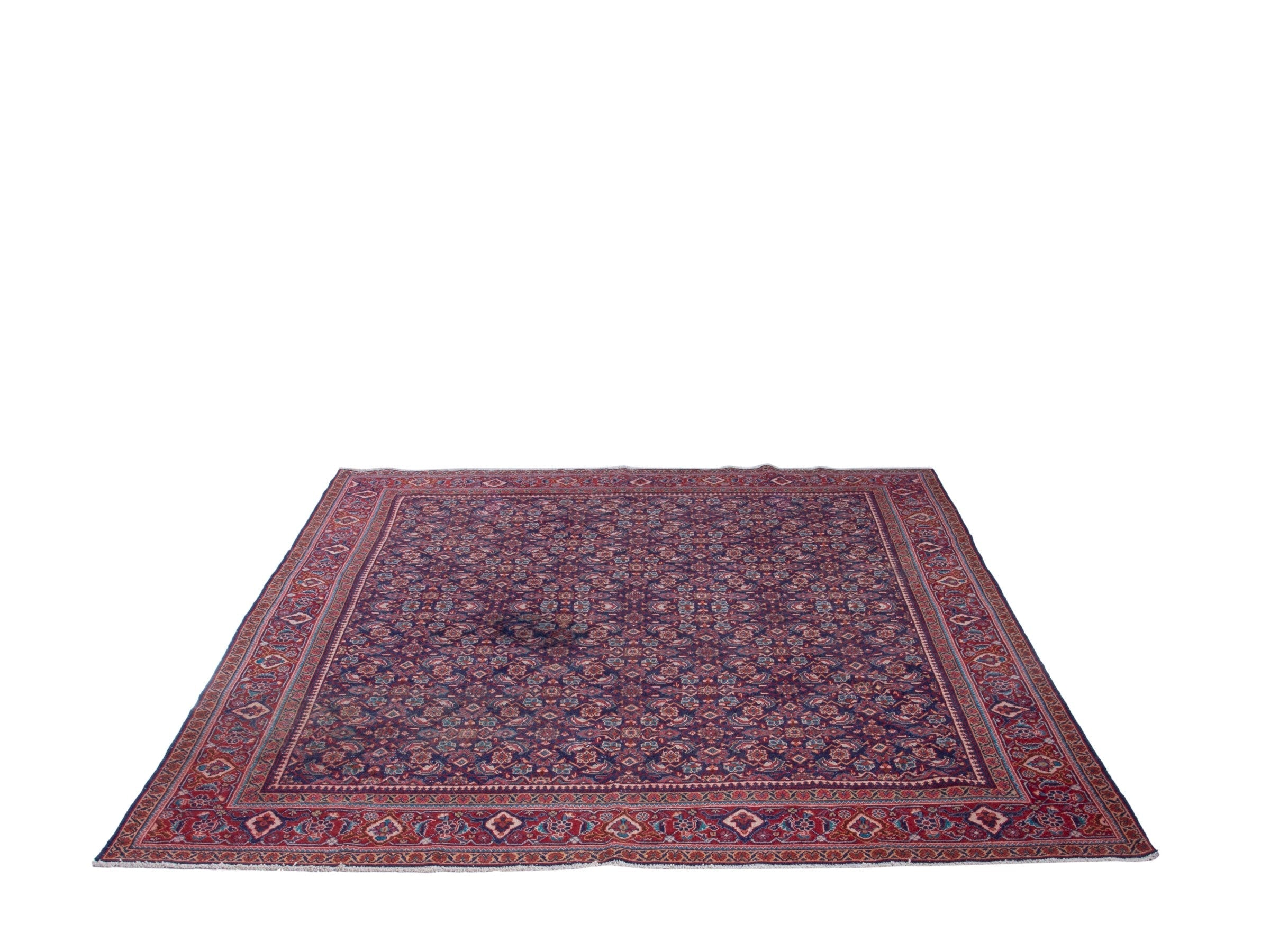 Persian Mahal oversized rug in deep indigo and faded red, view 2 of 18